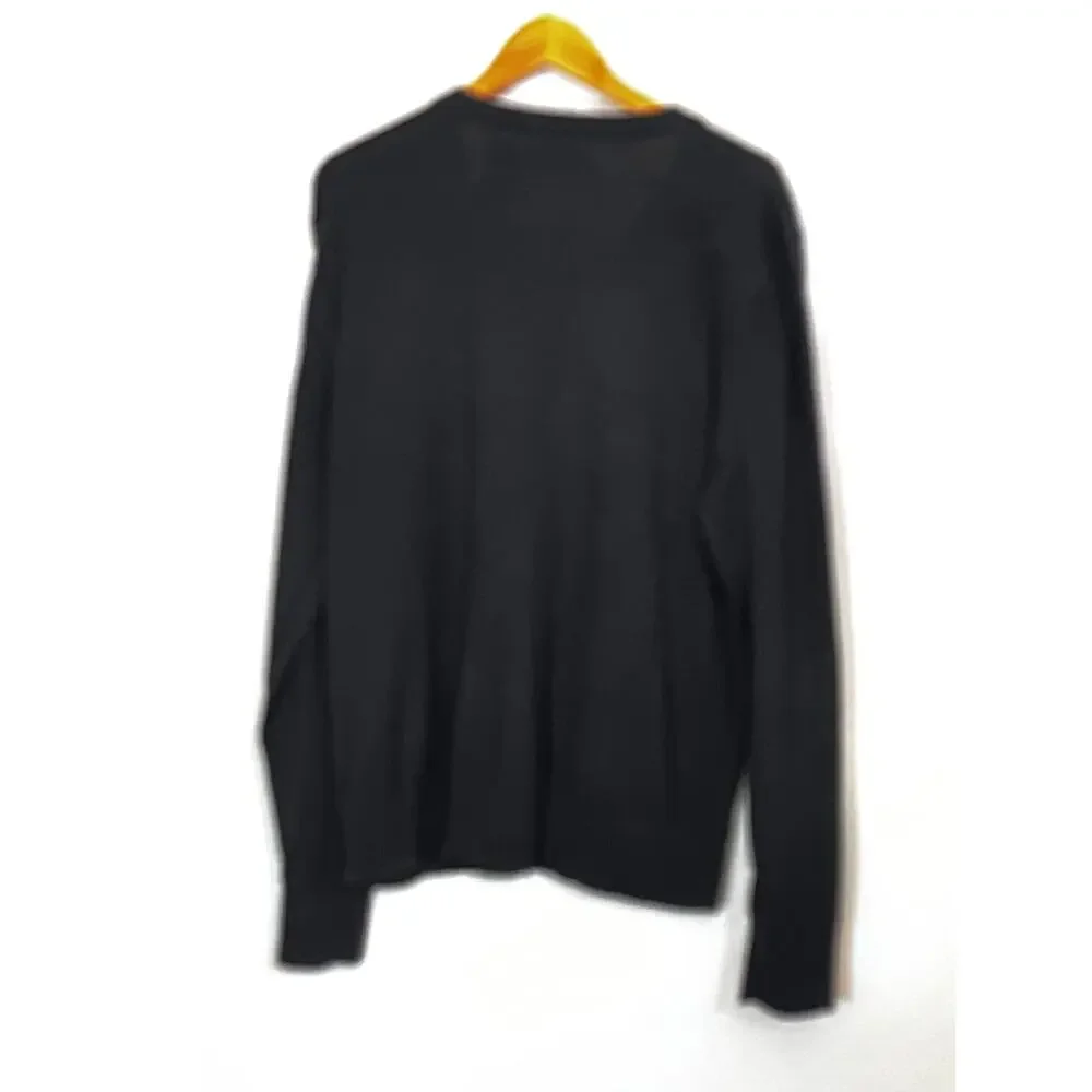 American Eagle Outfitters Pullover Black Sweater XL Pre-Owned with faded area